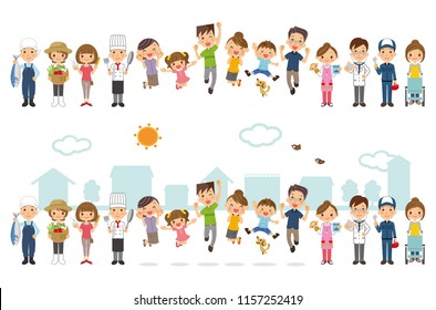 Family and community of people.
