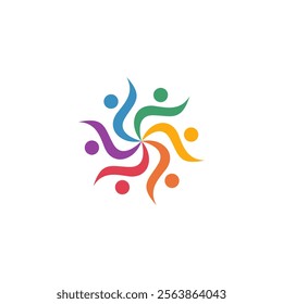 family, community, people care in colorful flat vector design