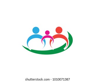 family comunity logo business template vector icon