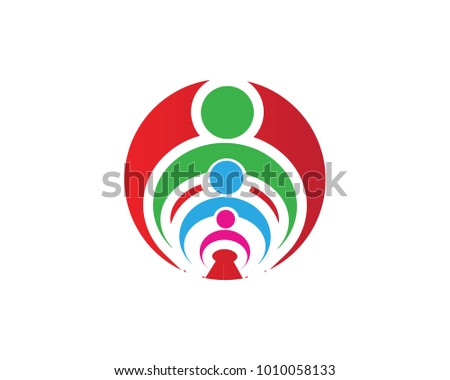 family comunity logo business template vector icon