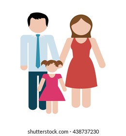 family concept. avatar icon. colofull, flat and isolated design