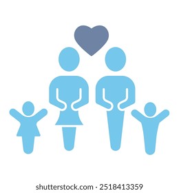 family concept line icon. Simple element illustration. family concept outline symbol design.