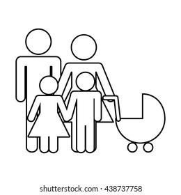 family concept. Pictogram icon.flat and isolated design