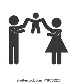 family concept. Pictogram icon.flat and isolated design