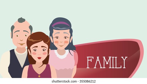 Family concept with roles design, vector illustration 10 eps graphic.