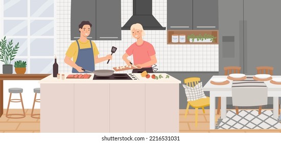 2,623 Family Cooking Cartoon Lunch Images, Stock Photos & Vectors ...