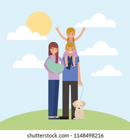 family couple card