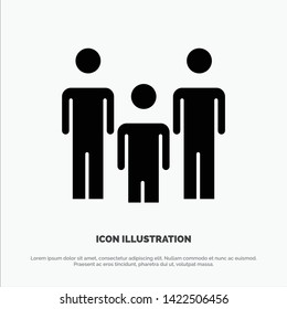 Family, Couple, Kids, Health solid Glyph Icon vector