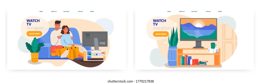 テレビ 見る 女性 のイラスト素材 画像 ベクター画像 Shutterstock