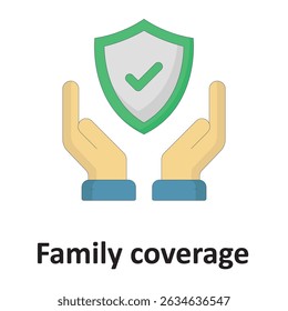 Cobertura familiar: Icono de Vector que puede modificarse o editarse fácilmente

