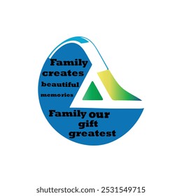 Family creates beautiful memories Family our greatest gift typography , silhouette vector art illustration