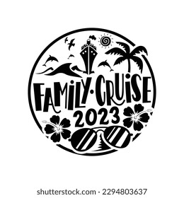 Camiseta familiar 2023 crucero familia viajes en barco 2023