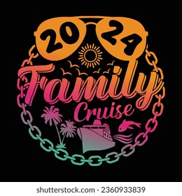 Family Cruise 2024 Family Vacation t shirt design.