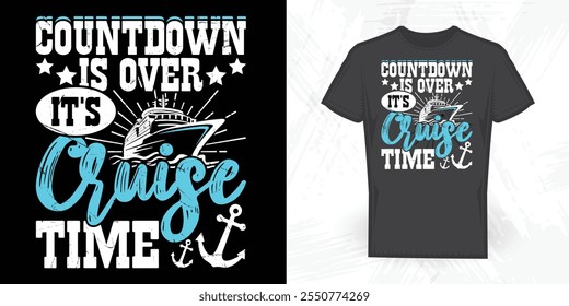 Family Cruise Funny Surfing Summer Vacation Vintage Family Cruise T-shirt Design