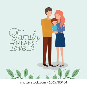 family day card with parents and son leafs crown