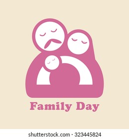 Family day Icon Logo, vector illustration