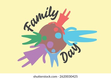 Family Day illustration, showing love, care, and bonding at home. Perfect for family lifestyle, parenting, and authentic family concept designs.