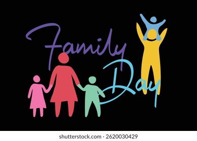 Family Day illustration, showing love, care, and bonding at home. Perfect for family lifestyle, parenting, and authentic family concept designs.