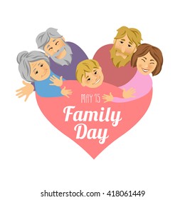 Family day. May 15. Holiday card