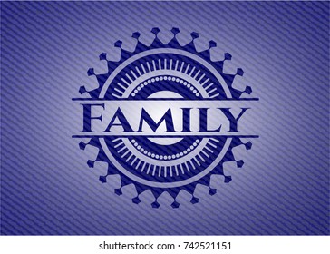 Family Denim Background Stock Vector (Royalty Free) 742521151