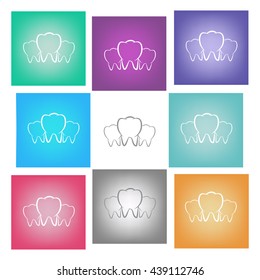 Family Dental - concept dental logo with background color 02