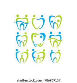 family dental. dental logo. human. icon. vector. 