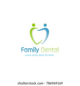 family dental. dental logo. human. icon. vector. 