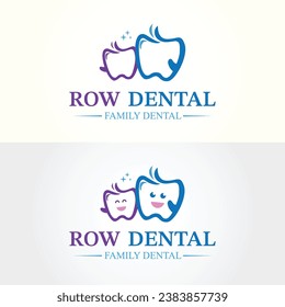 Family Dental Logo. Kids Dental. Dentist Logo. Teeth  Logo. Dental Clinic Logo