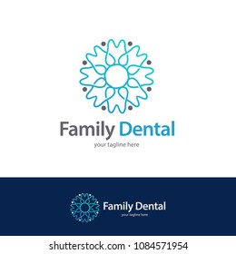 Family Dental Logo Vector