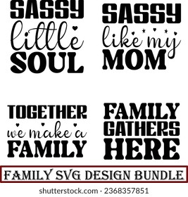 family design bundle and eps file and digital download