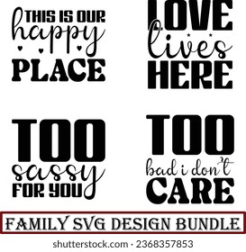 family design bundle and eps file and digital download