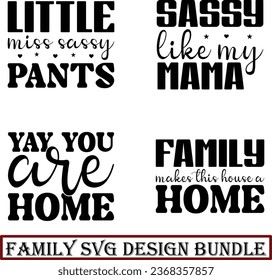 family design bundle and eps file and digital download