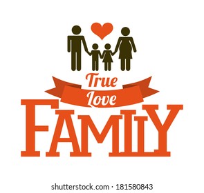 family design over  background, vector illustration