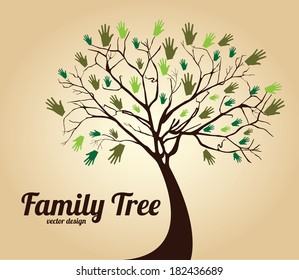 Family design over beige background, vector illustration