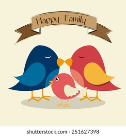 Family design over beige background, vector illustration.