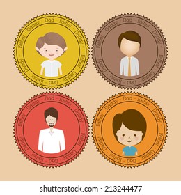 Family design over beige background,vector illustration