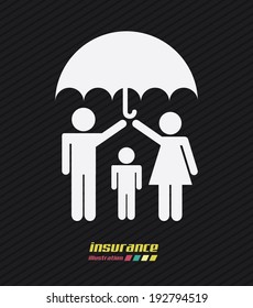 Family design over black background, vector illustration