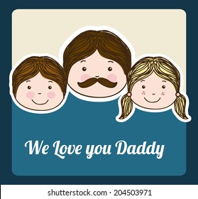 family design over blue background vector illustration