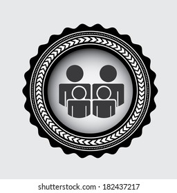 Family design over gray background, vector illustration