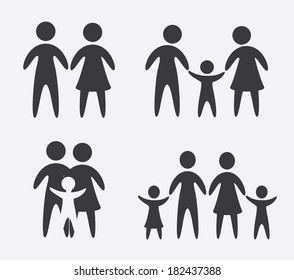 Family design over gray background, vector illustration