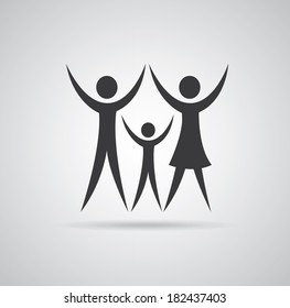 Family design over gray background, vector illustration