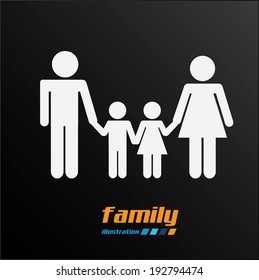 Family design over gray background, vector illustration