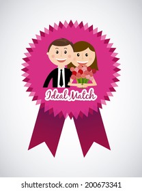 family design over gray background vector illustration