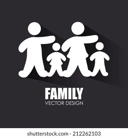 Family design over gray background, vector illustration