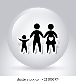 family design over  gray background vector illustration