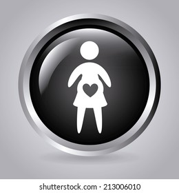 family design over gray  background vector illustration