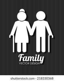 Family design over gray background, vector illustration