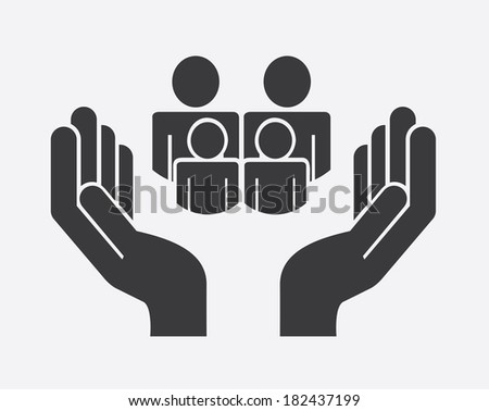 Family design over gray background, vector illustration