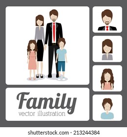 Family design over gray background,vector illustration