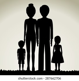 family  design over grey background, vector illustration
